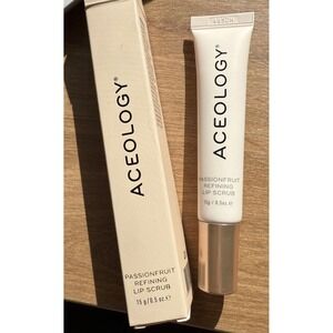 ACEOLOGY Passionfruit Refining Lip Scrub 15g 0.5oz New Boxed